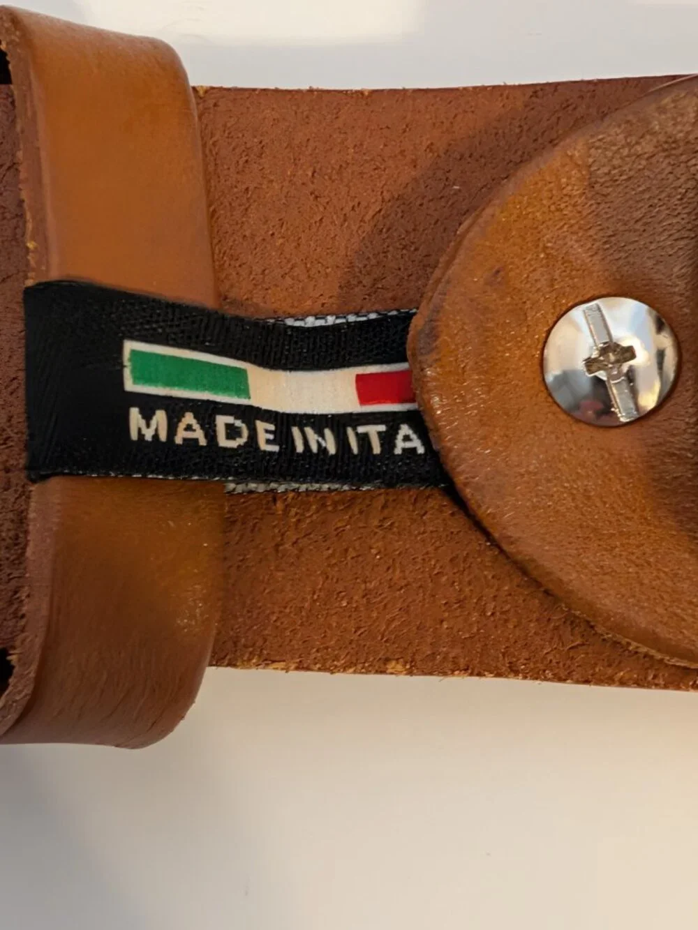 Valentina Vera Pelle Brown Leather Belt Made in Italy Size Large